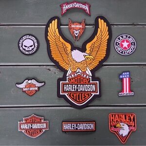 Set of ten colorful Harley-Davidson Patches